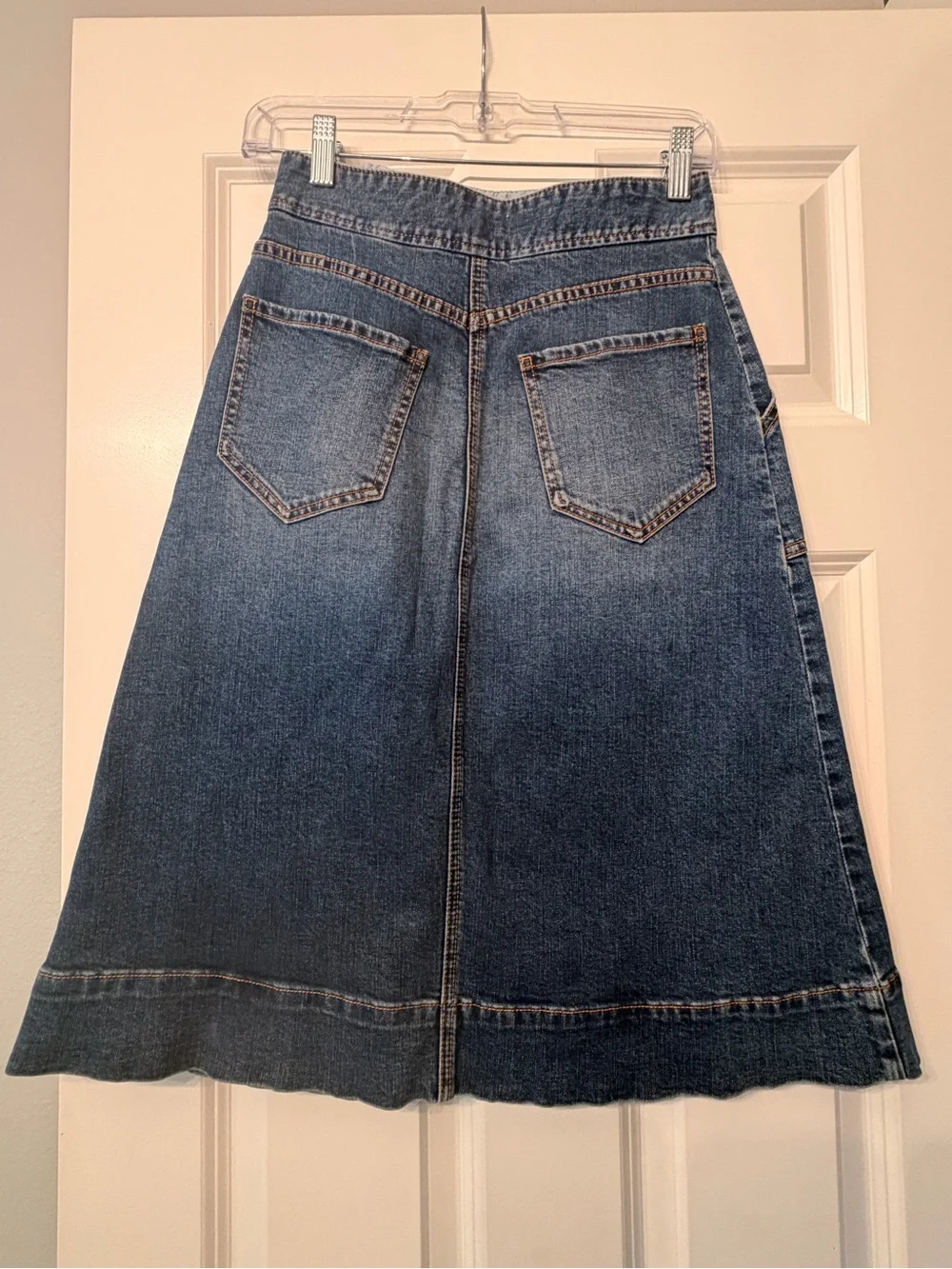 kate spade Womens Denim A-Line Skirt in Medium Blue
